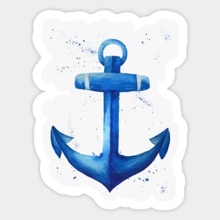 Watercolor Anchor Sticker